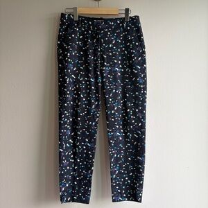J. Crew Patterned Pants in Black and Blue
